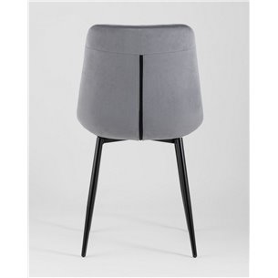 Комплект из четырех стульев|Stool Group|Флекс велюр серый ножки из металла черные