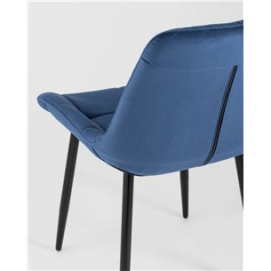 Комплект из четырех стульев|Stool Group|Флекс велюр синий ножки из металла черные