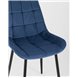 Комплект из четырех стульев|Stool Group|Флекс велюр синий ножки из металла черные Комплект из четырех стульев|Stool Group|Флекс велюр синий ножки из металла черные