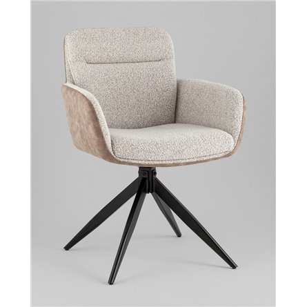 Стул|Stool Group|Waldo светло-серый c бежевой экокожей