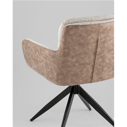 Стул|Stool Group|Waldo светло-серый c бежевой экокожей