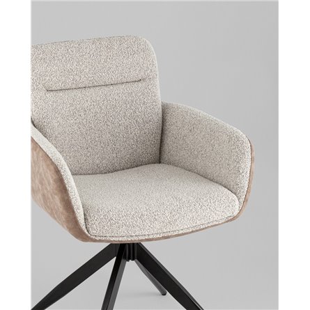 Стул|Stool Group|Waldo светло-серый c бежевой экокожей