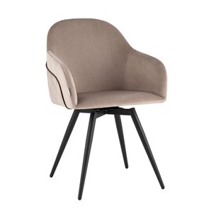 Стул вращающийся Новел New велюр серо-коричневый