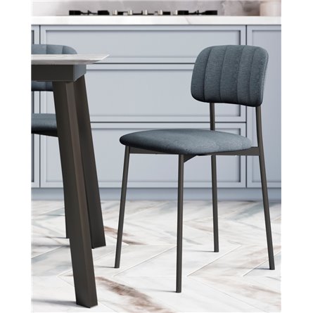 Стул|Stool Group|Майло рогожка серо-синий