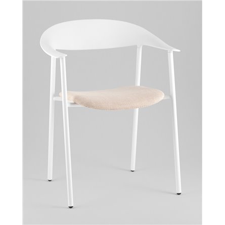 Стул|Stool Group|Eila с подушкой пластик белый