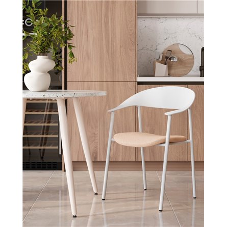 Стул|Stool Group|Eila с подушкой пластик белый