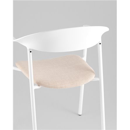 Стул|Stool Group|Eila с подушкой пластик белый