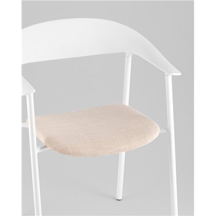 Стул|Stool Group|Eila с подушкой пластик белый