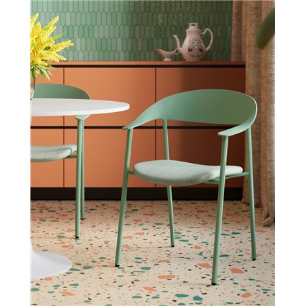 Стул|Stool Group|Eila с подушкой пластик зеленый