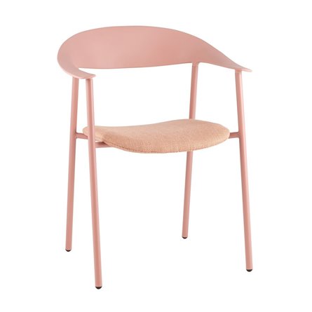 Стул Eila с подушкой пластик розовый
