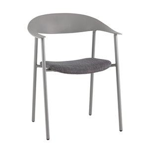 Стул Eila с подушкой пластик серый