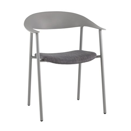 Стул Eila с подушкой пластик серый