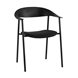 Стул Eila с подушкой пластик черный