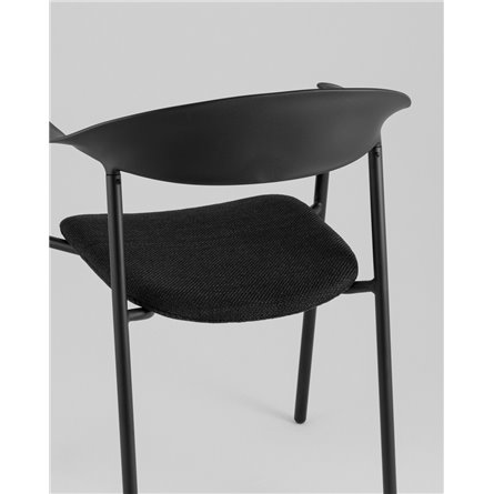 Стул|Stool Group|Eila с подушкой пластик черный