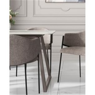 Обеденный стол|Stool Group|Vermont 140*80 см керамика белая ножки серые