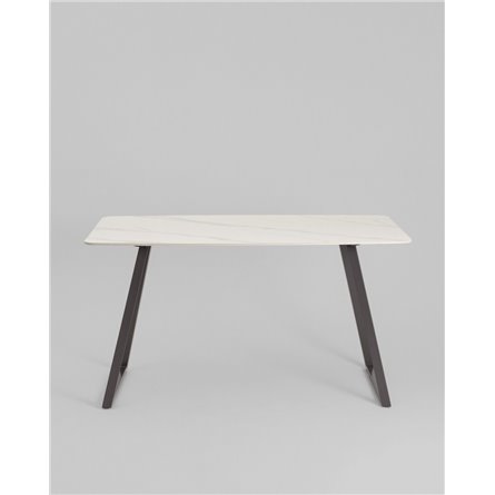 Обеденный стол|Stool Group|Vermont 140*80 см керамика белая ножки серые