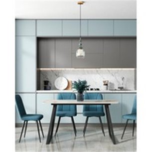 Обеденный стол|Stool Group|Vermont 140*80 см керамика светлая ножки черные