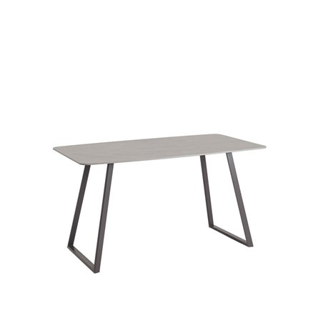 Стол обеденный Vermont 140*80 см керамика темная ножки серые