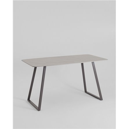 Обеденный стол|Stool Group|Vermont 140*80 см керамика темная ножки серые