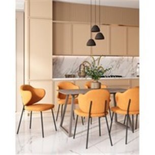 Обеденный стол|Stool Group|Vermont 140*80 см  керамика темная ножки серые