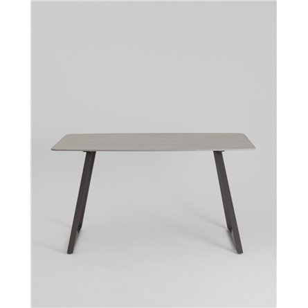 Обеденный стол|Stool Group|Vermont 140*80 см керамика темная ножки серые