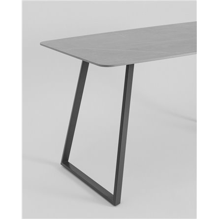 Обеденный стол|Stool Group|Vermont 140*80 см керамика темная ножки серые