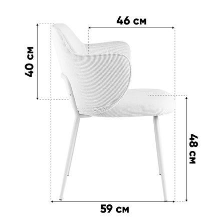 Стул|Stool Group|Eira вельвет белый