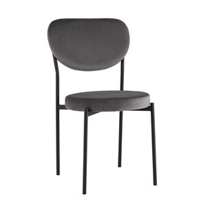 Стул обеденный Барбара велюр серый