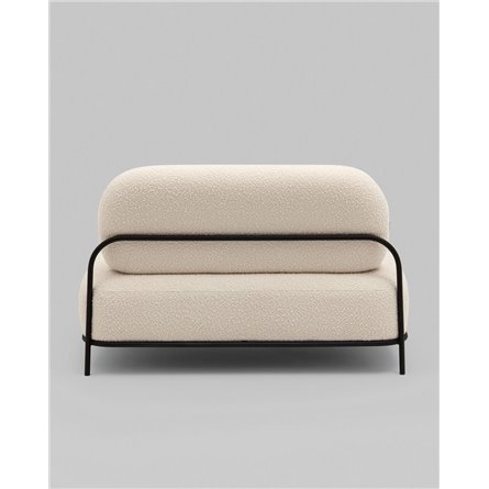 Прямой диван|Stool Group|Стоун new ткань букле молочный