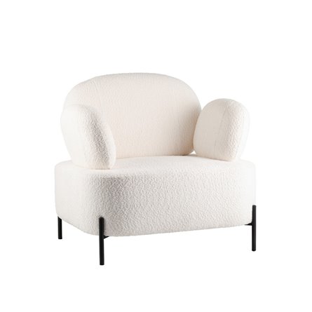 Кресло Кэнди ткань букле белый