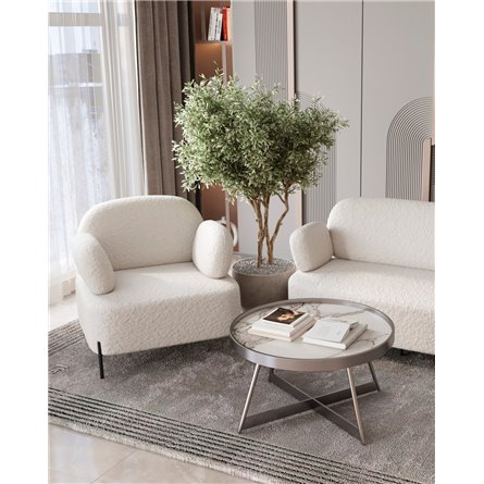 Кресло|Stool Group|Кэнди ткань букле белый