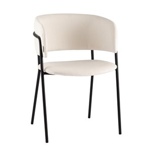 Кресло Нэлли New буклированный велюр белый