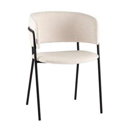 Кресло Нэлли New буклированный велюр белый