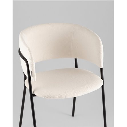 Кресло|Stool Group|Нэлли New буклированный велюр белый