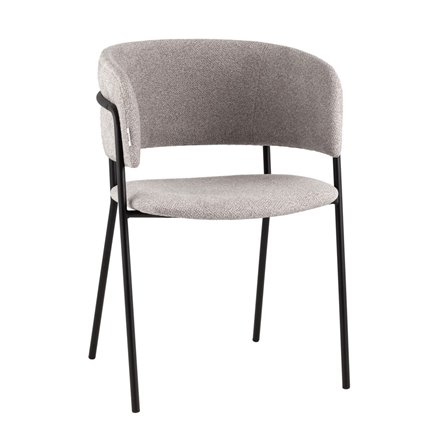 Кресло Нэлли New буклированный велюр серый