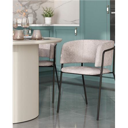 Кресло|Stool Group|Нэлли New буклированный велюр серый