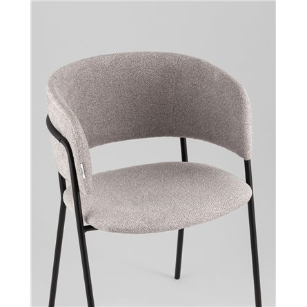 Кресло|Stool Group|Нэлли New буклированный велюр серый