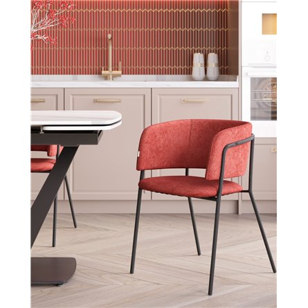 Кресло|Stool Group|Нэлли New буклированный велюр терракотовый