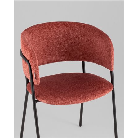 Кресло|Stool Group|Нэлли New буклированный велюр терракотовый