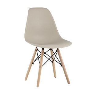 Стул Eames Style DSW бежевый (разборный каркас)