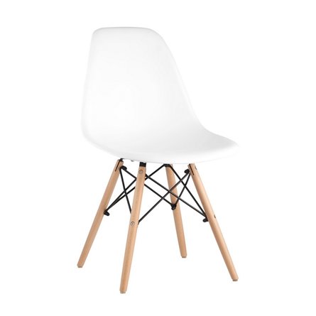 Стул Eames Style DSW белый (разборный каркас)