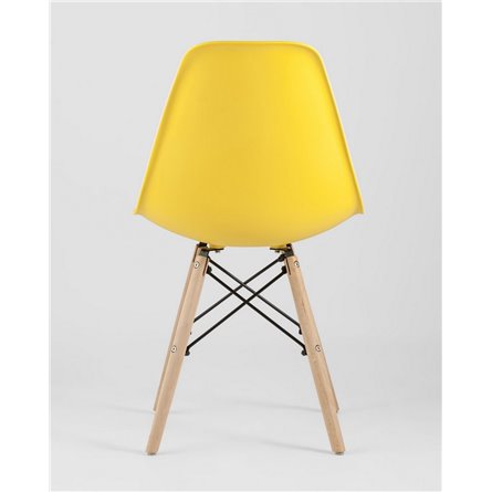 Стул|Stool Group|Eames Style DSW желтый пластик, стальной каркас, натуральный массив бука