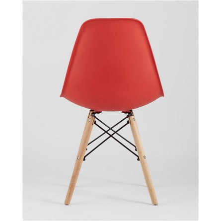 Стул|Stool Group|Eames Style DSW красный пластик, стальной каркас, натуральный массив бука