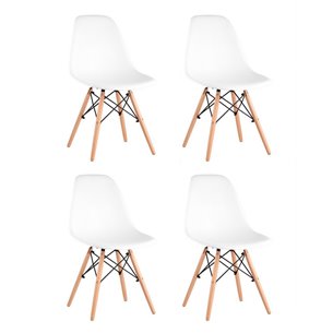 Стул Eames Style DSW белый x4 (разборный каркас)