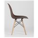 Комплект из четырех стульев|Stool Group|Eames Style DSW коричневый пластик, стальной каркас, натуральный массив бука Комплект из четырех стульев|Stool Group|Eames Style DSW коричневый пластик, стальной каркас, натуральный массив бука