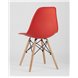 Комплект из четырех стульев|Stool Group|Eames Style DSW красный пластик, стальной каркас, натуральный массив бука Комплект из четырех стульев|Stool Group|Eames Style DSW красный пластик, стальной каркас, натуральный массив бука