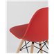 Комплект из четырех стульев|Stool Group|Eames Style DSW красный пластик, стальной каркас, натуральный массив бука Комплект из четырех стульев|Stool Group|Eames Style DSW красный пластик, стальной каркас, натуральный массив бука