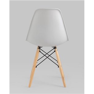 Стул|Stool Group|Eames Style DSW светло-серый пластик, стальной каркас, натуральный массив бука