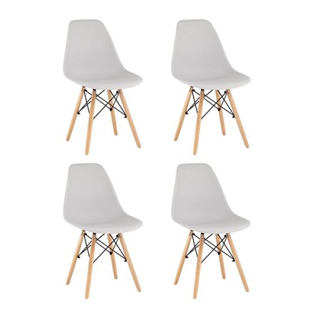 Стул Eames Style DSW светло-серый x4 (разборный каркас)