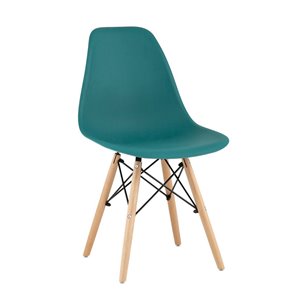 Стул Eames Style DSW темно-бирюзовый (разборный каркас)